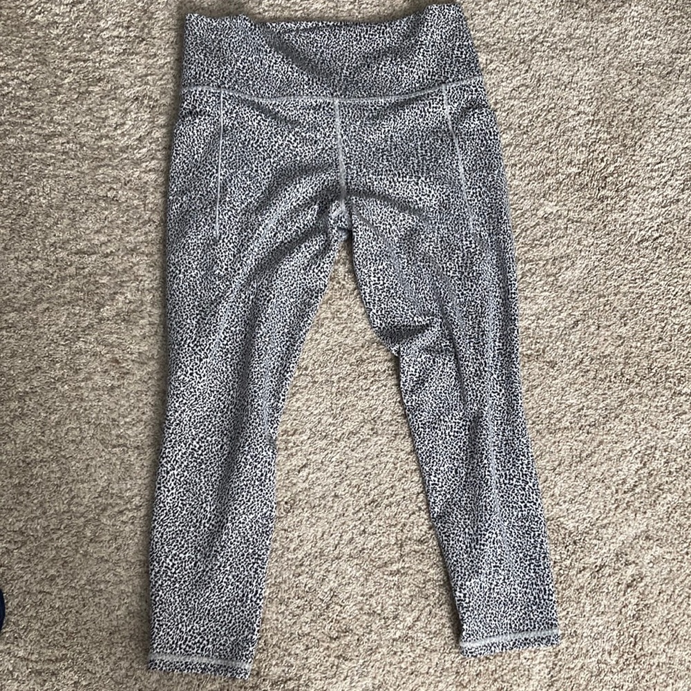 Athleta Black and White Patterned Leggings